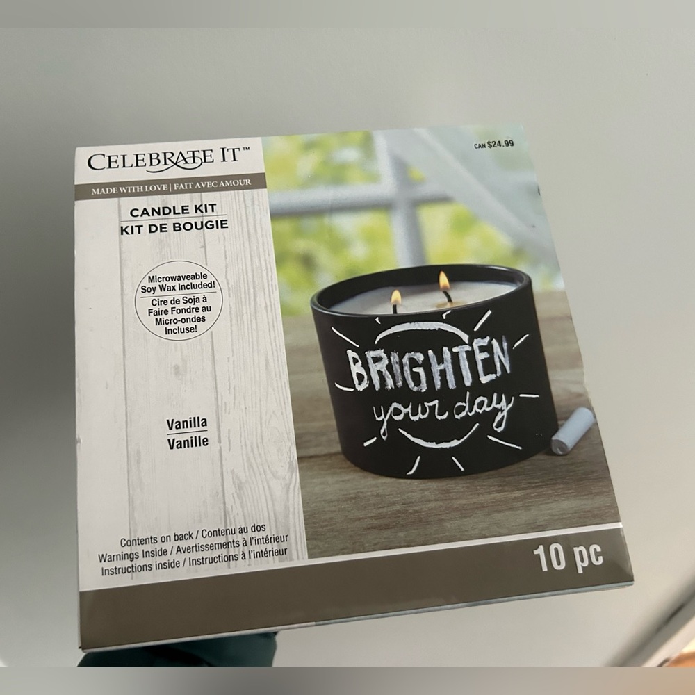 DIY 2-Wick Dish Candle Making Kit - Vanilla Scent, Soy Wax